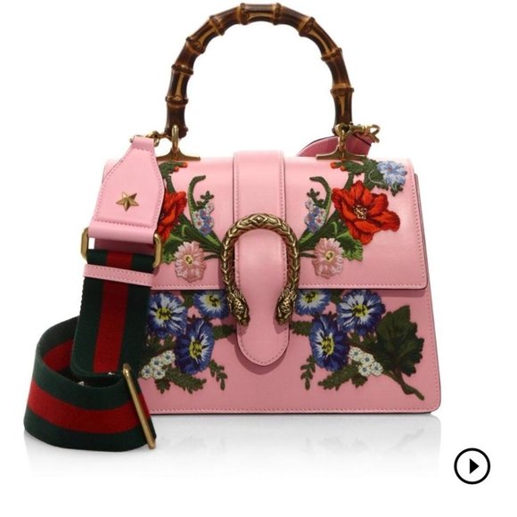 🥳🎉HOST PICK🎉🥳 Gucci Dionysus Small Embroidered Floral Bag Pink NEW W DUSTBAG - Picture 1 of 16